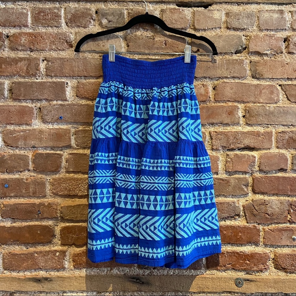 Adorable blue Shirred skirt
